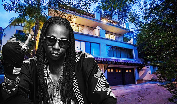 2 Chainz and his new home at 5940 Manola Way (Credit: Pinterest, Zillow)