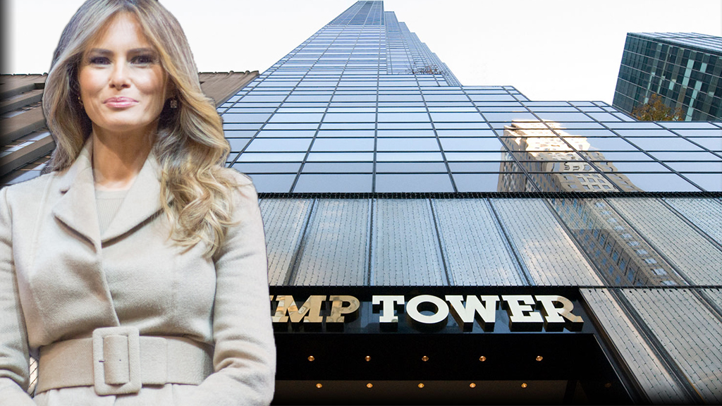 Melania Trump and Trump Tower at 725 Fifth Avenue