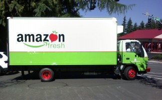 An Amazon Fresh truck