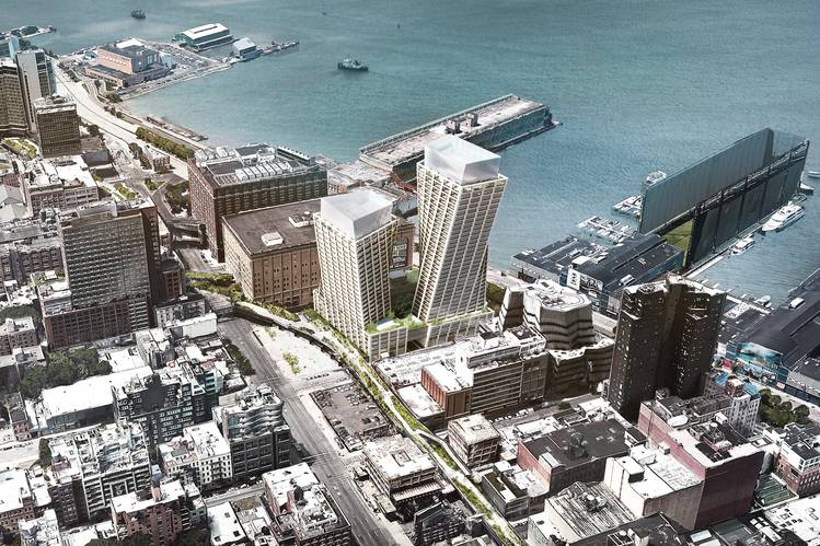 Rendering of the "Eleventh," located along the High Line (Credit: Bjarke Ingels Group via WSJ)