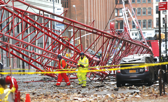 <em>Worth Street following the Feb. 5 crane accident</em>
