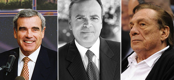 From left: Edward Roski, Jr., Rick Caruso and Donald Sterling
