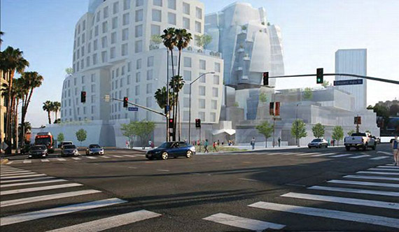 Earlier rendering of the project at 8150 Sunset Boulevard