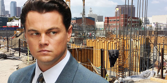 Leonardo DiCaprio and a former construction site in the Arts District (Credit: Crazytown, Wikipedia Commons)