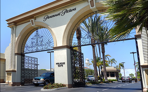 Entrance to Paramount Pictures at 5555 Melrose Avenue (Credit: Seeing Stars)