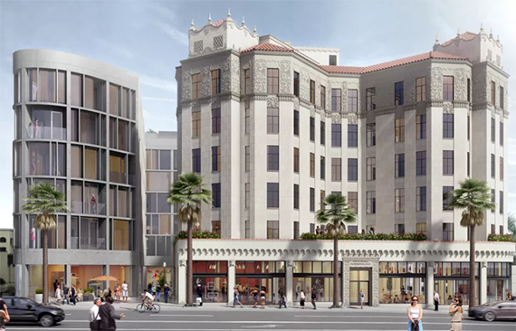 Rendering of the Santa Monica Proper at Seventh and Wilshire (Credit: Howard Laks Architects)