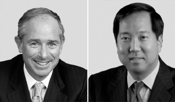From left: Stephen Schwarzman and Michael Chae