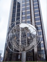 The globe in Columbus Circle