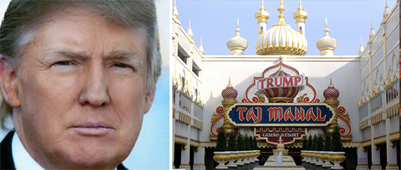 Donald Trump and the Taj Mahal in Atlantic City