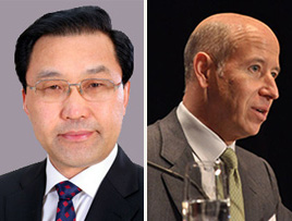 From left: Yang Mingsheng and Barry Sternlicht