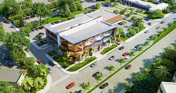 Rendering of the furniture showroom at 105 North Federal Highway