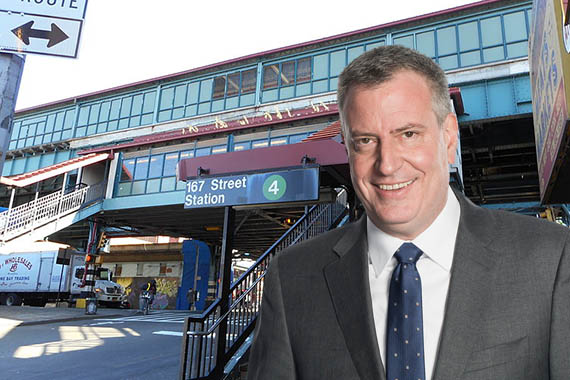 167th Street Station in the Bronx and Bill de Blasio