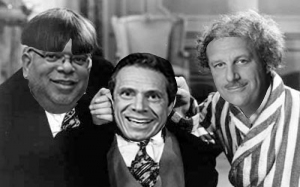From left: John Banks, Andrew Cuomo and Gary LaBarbera as the Three Stooges