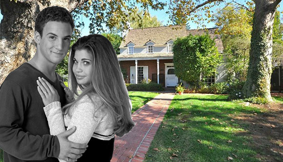 Cory and Topanga from Boy Meets World, and the house at 4196 Colfax Avenue (Credit: ABC, Crisnet)