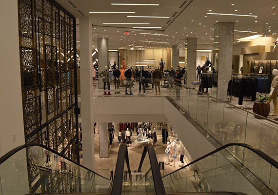 Saks Fifth Avenue stretches to all three of Brickell City Centre's retail floors