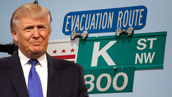 Donald Trump and K Street in Washington, D.C.