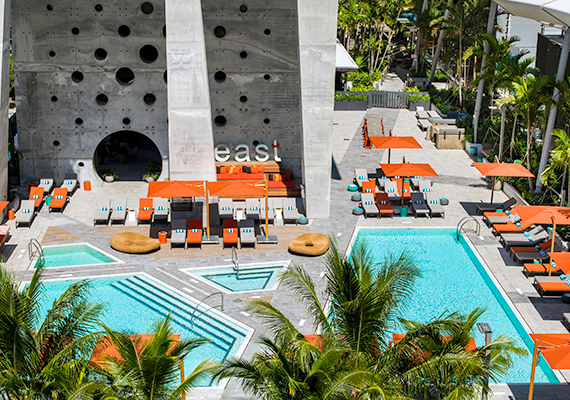 The East, Miami hotel pool deck