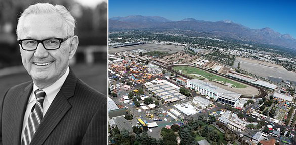 Former L.A. County Fair Association executive James Henwood, Jr., and Fairplex at1101 West McKinley Avenue (Credit: Venues Today, Fairplex Insider)
