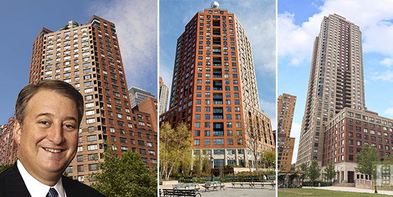 From left: Howard Milstein, 377, 380 and 200 Rector Place all in Battery Park City