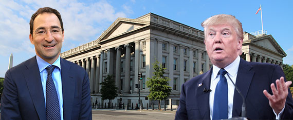 Jonathan Gray, Donald Trump and the Treasury Building in Washington, D.C.