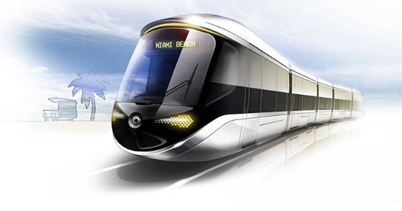 Rendering of Alstom's proposed light rail project