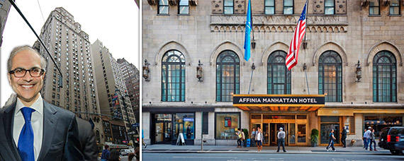 Highgate's Mahmood Khimji (credit: Steve Friedman) and the Affinia Manhattan NYC (credit: Affinia)