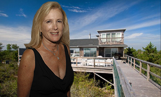Leslie Crocker Snyder and her house at 1400 Meadow Lane (Credit: Getty, StreetEasy)