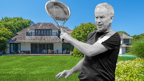 McEnroe and his home at 11 Squabble Lane (Credit: Sotheby's International Realty)