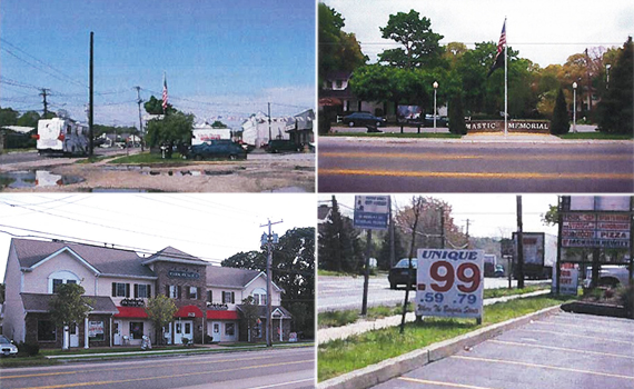 Snippets of the Montauk Highway Corridor (Credit: Brookhaven, New York)