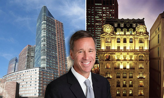From left: the Ritz Carlton at 2 West Street, Marriott's Arne Morris Sorenson and the St. Regis at 2 East 55th Street