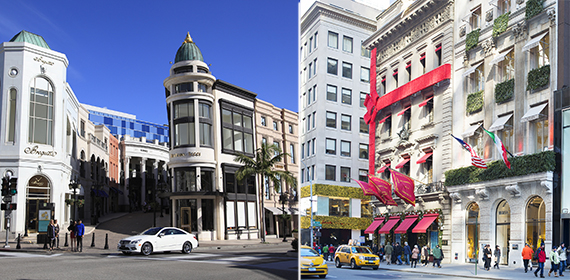 Rodeo Drive and Fifth Avenue