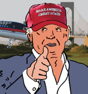 Donald Trump (illustration by Lexi Pilgrim for The Real Deal)