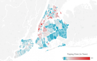 A map of NYC neighborhoods that are better for buying than renting (credit: StreetEasy)