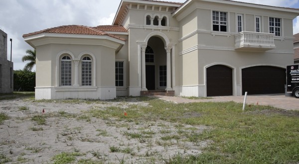 An unfinished home at Estates at Boynton Waters (Credit: Sun-Sentinel)