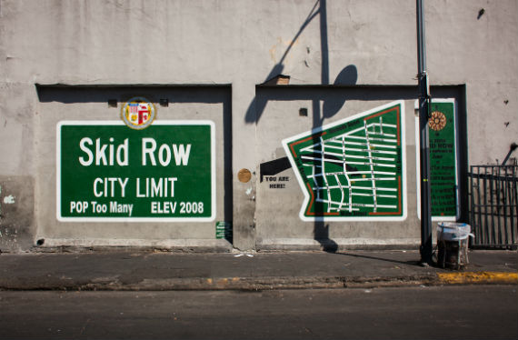 Skid Row, in Downtown Los Angeles.