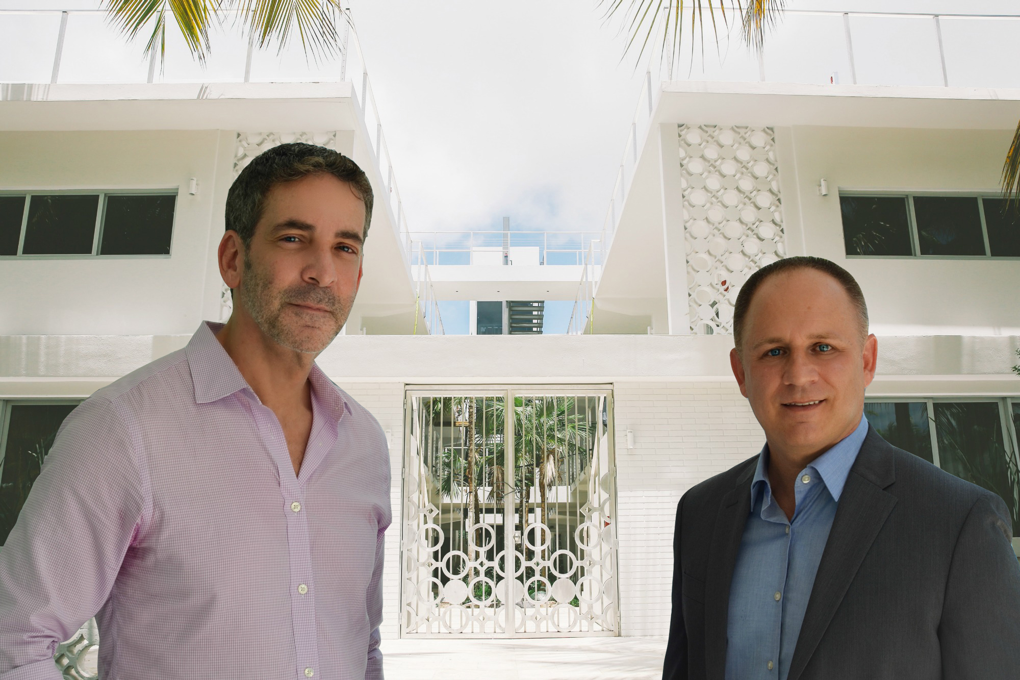 250 Collins Avenue, with from left, Gary Hennes and Matthew Scroggins