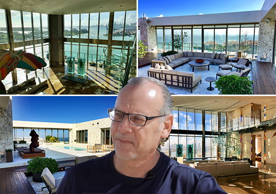 The tri-level Apogee South Beach penthouse (Inset: William Duker via Boat International)