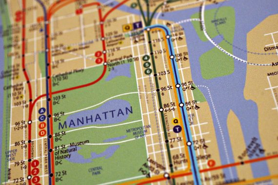 A map of the NYC subway featuring the Second Avenue lines (Credit: Getty)