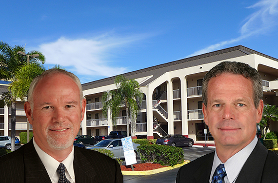 The Stay Inn West Palm Beach Airport Hotel, with from left, Rich Lillis and Kent Schwarz