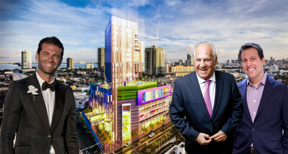 From left: Aaron Butler, Jeff Winick and Kenneth Hochhauser with the Triptych Miami Design District
