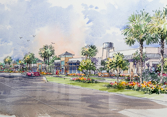 Rendering of the Water Tower Commons