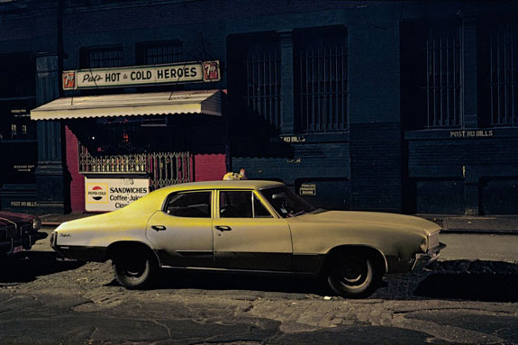 Pat’s Hot and Cold Heroes car, Buick Skylark, Soho, 1976. Credit: Langdon Clay