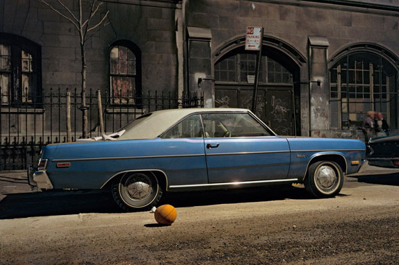 Basketball car, Plymouth Duster, 1974, Credit: Langdon Clay