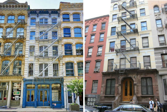 460 Broome Street in Soho and 114 East 7th Street in the East Village