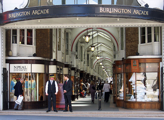 Burlington Arcade (credit: Andrew Dunn via Wikimedia)