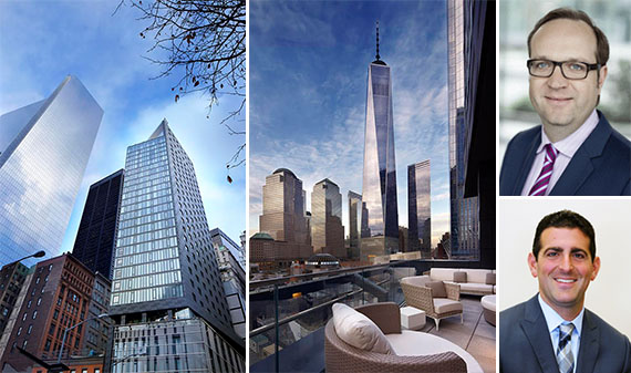 From left: Rendering of Courtyard New York Downtown Manhattan/World Trade Center, Andreas Löcher and Abie Hidary
