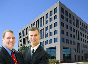 The property at 2411 w olive (Loopnet); Henry Bullock and Rick Holmstrom of Menlo Equities (Menlo)
