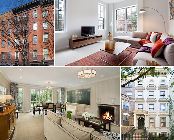 From top: 269 West 11th Street (credit: Compass) and 34 East 74th Street