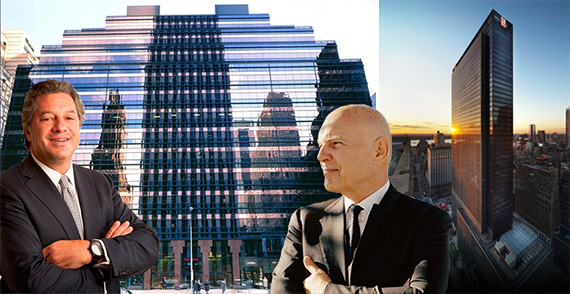 From left: Marc Holliday, 625 Madison Avenue, Steven Roth and One Penn Plaza