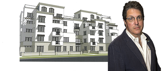 Rendering of an earlier version of the Oakhurst development (Beverly Hills Planning), Beverly Hills Mayor John Mirisch (Adam Southard)